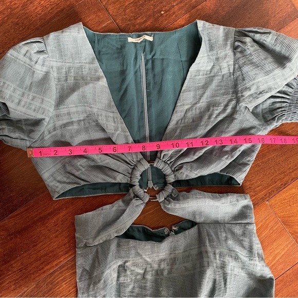 Tularosa Nanette Cut Out Midi Dress in Dusty Blue Women's Sundress Small - Picture 13 of 15